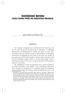 Constitutional Question - Portal e