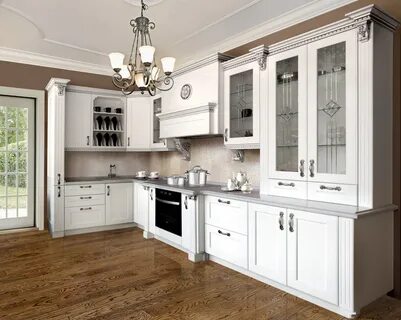 Кухни массив белая