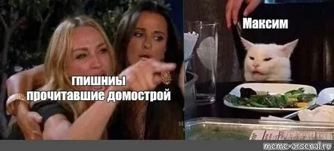 Мем с котом и двумя женщинами