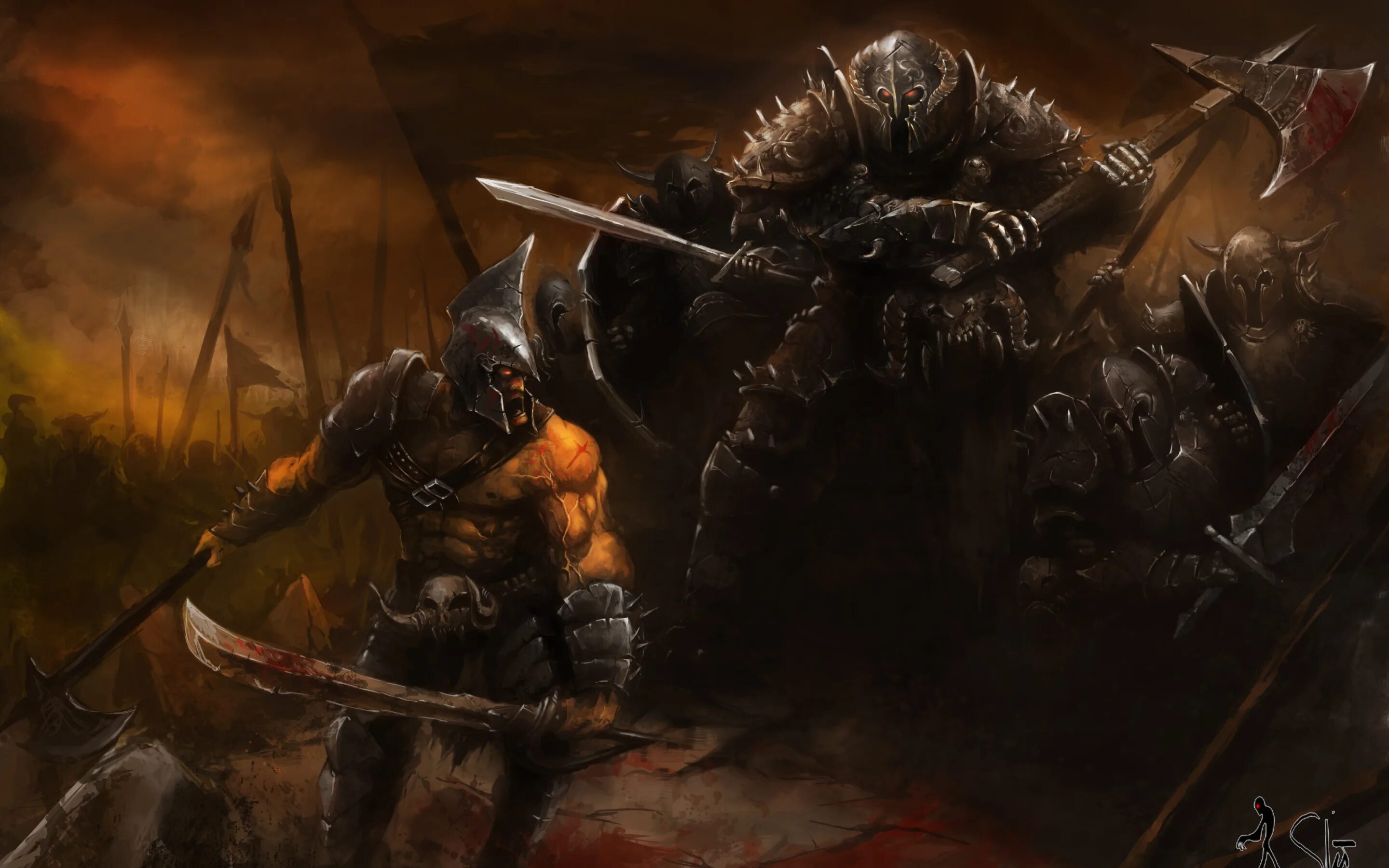Орки битва арт днд. Орки age of sigmar. Орки сильмариллион. Бой орка. Орки против людей.