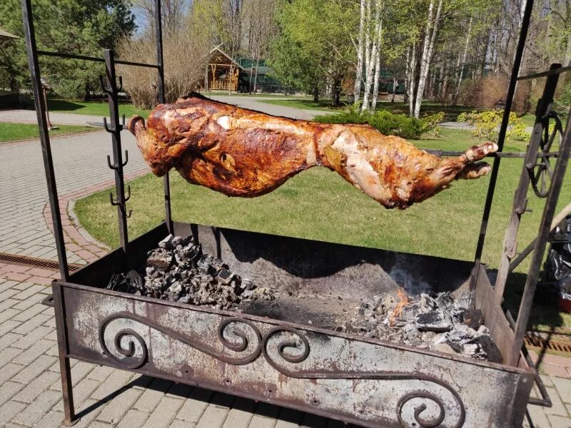 Жареный поросенок на вертеле. Жареный поросенок на вертеле. Жарить на вертеле. Жареная свинина на вертеле. Жареный поросенок на вертеле.