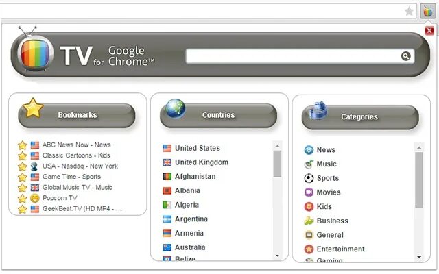 Browser for tv