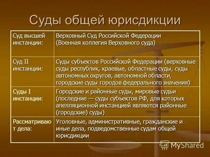 Примеры судебной инстанции
