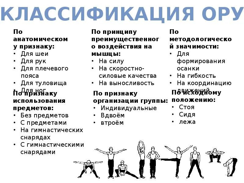 Какие способы ору существуют. Классификация ору. Классификация общеразвивающих упражнений. Характеристика и классификация ору. Характеристика и классификация общеразвивающих упражнений.