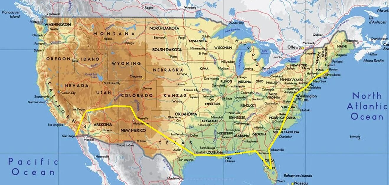 Вашингтон и нью-йорк на карте. Карта дорог сша. Карта сша со штатами. Расположение штатов сша на карте. Территория америки на карте.