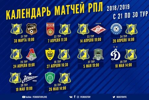 Футбол в ростове расписание матчей