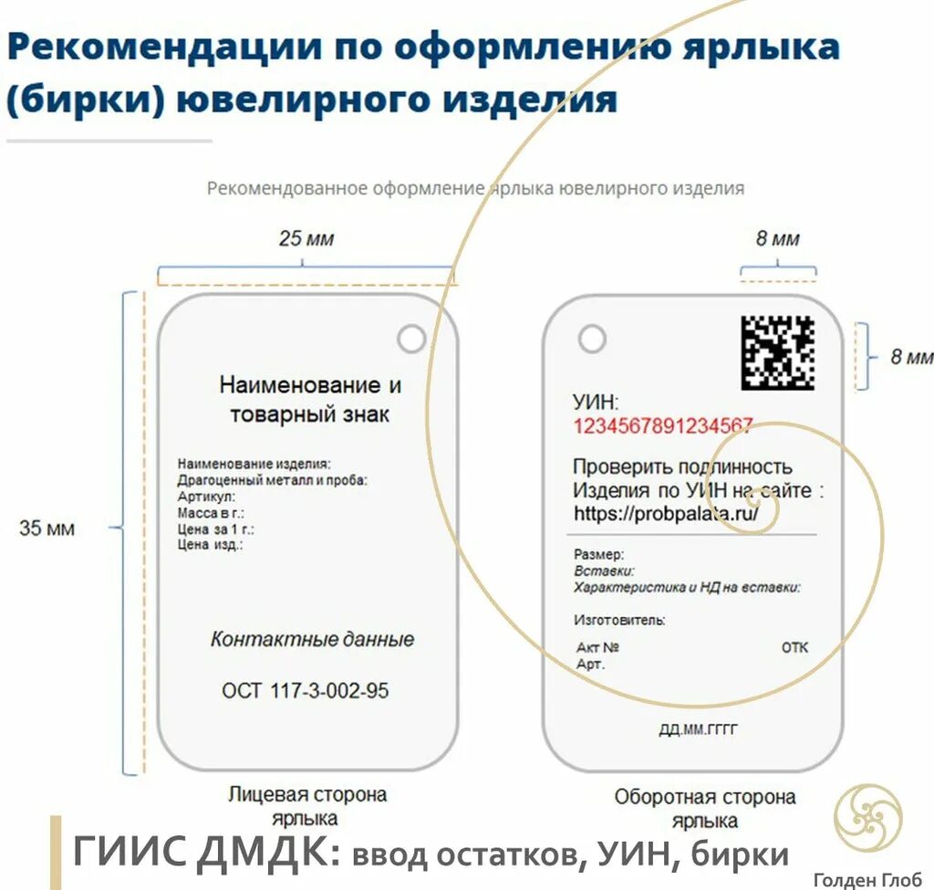 Проверка уина ювелирных. УИН на бирке ювелирного изделия. Бирки для ювелирных изделий ГИИС ДМДК. Бирка ювелирная с УИН. Рекомендации по оформлению бирки.