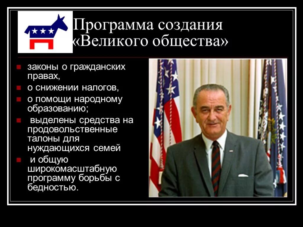 Линдон джонсон после президентства. Внутренняя и внешняя политика линдон джонсон в сша. Политика великого общества. Избирательная кампания 1994 сша. Линдон джонсон внутренняя политика кратко.