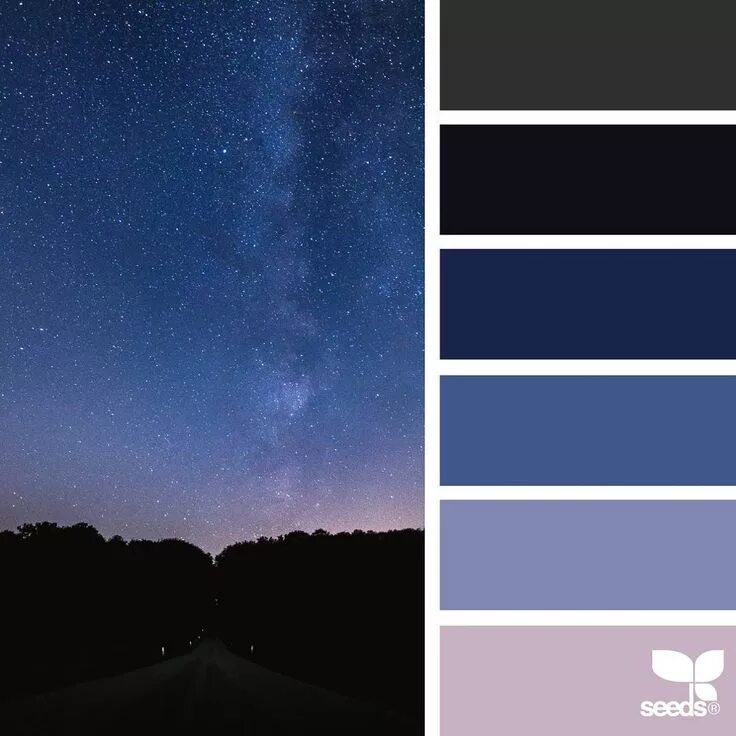 Как выглядят цвета ночью lunar tones Seeds color, Design seeds, Color inspiration