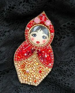 Броши матрешки в кокошниках