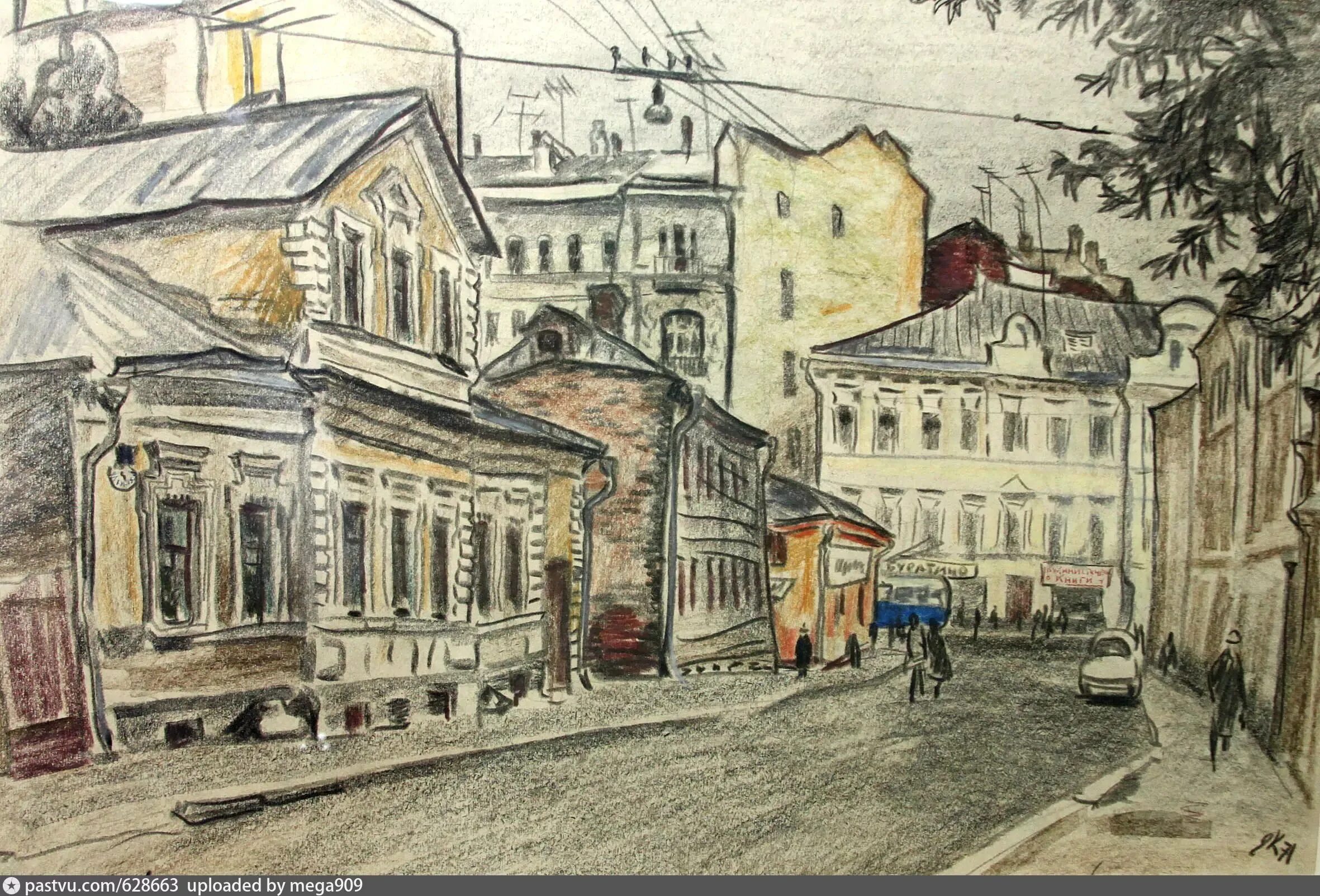 Москва арбатские переулки. Гермашев Старая Москва улица Арбат. Арбатский переулок Москва.