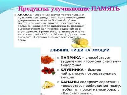5 продуктов для памяти