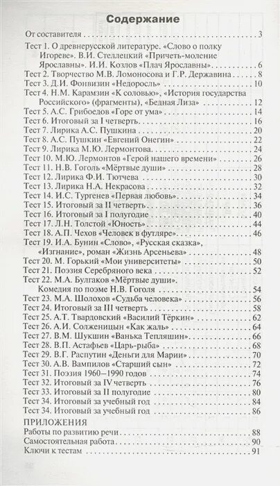 Контрольная работа по поэзии 20 века