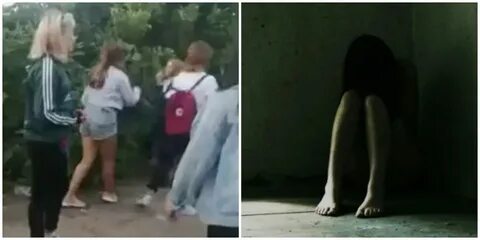 Три девушки издеваются