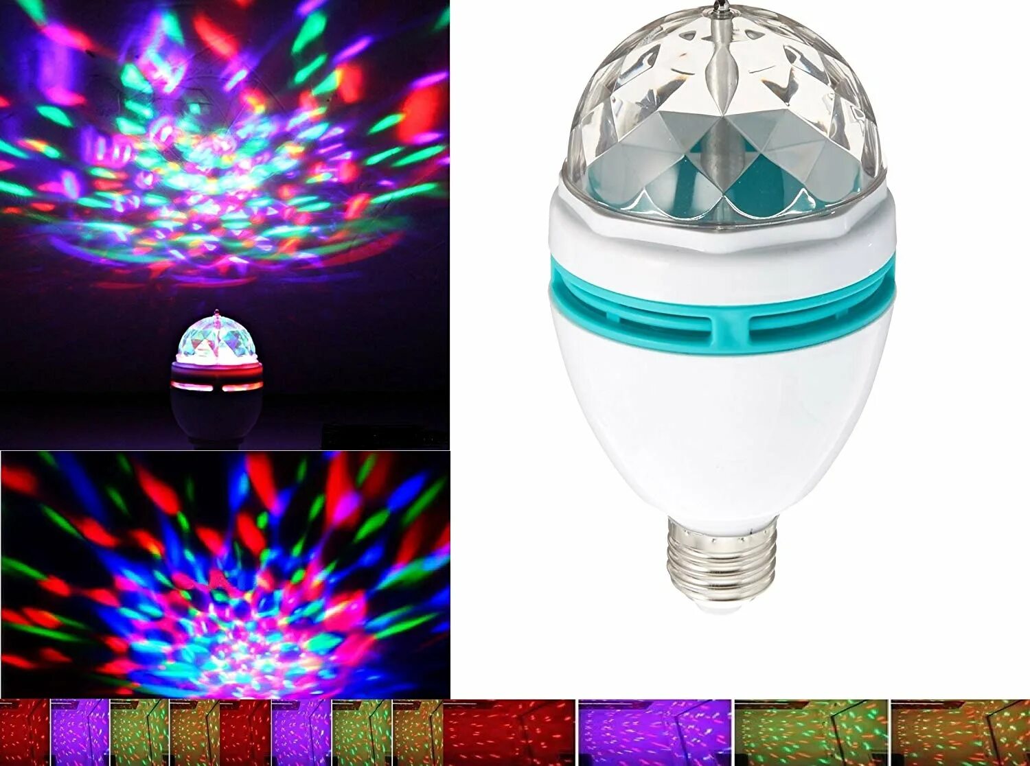 Лампа led Disco RGB e27. Диско-лампочка e27-RGB-230w. Диско лампа вращающаяся Crystall. Led 3w Full Color Rotating Lamp.