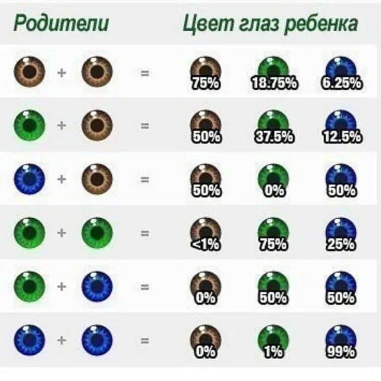 В каком возрасте меняется цвет. У отца глаза зеленые у мамы карие какие будут у ребенка таблица. цвет глаз родителей цвет глаз ребенка. какого цвета будут глаза у ребенка если у родителей карие и голубые. какие глаза будут у ребенка если у родителей голубые глаза.