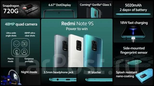 Xiaomi Redmi Note 9 Pro Запчасти ремонт купить в Санкт-Петербурге с доставкой Эл