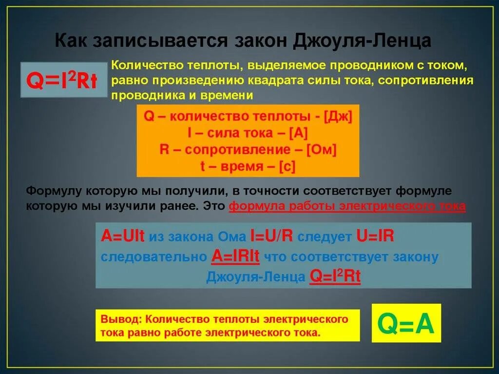 Нагревание проводников закон джоуля. Нагревание проводников закон джоуля. Тепловое действие электрического тока закон джоуля ленца. Количество теплоты тока формула. Количество теплоты тока формула.
