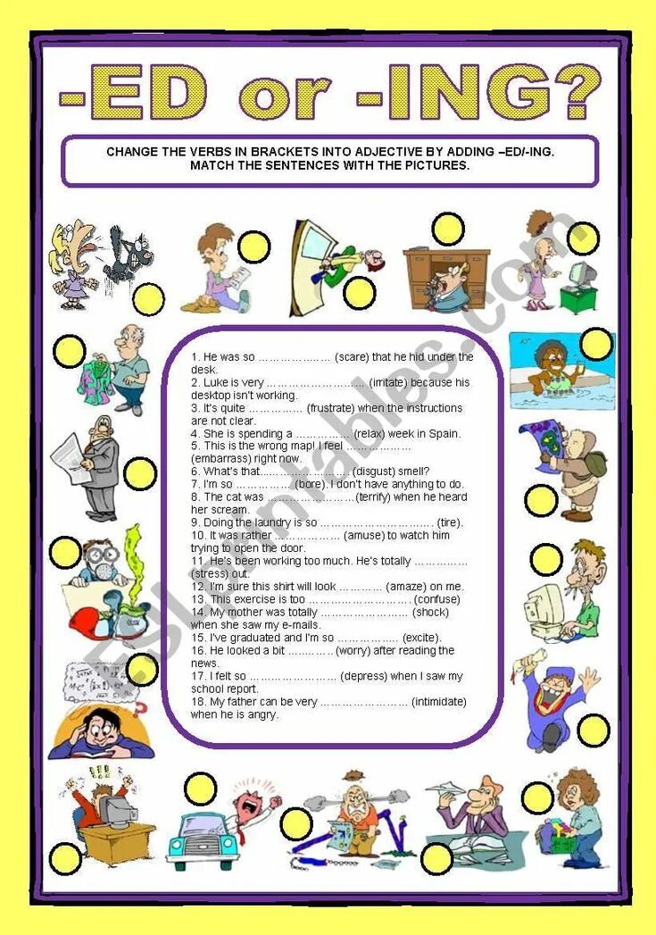 Ed ing exercises. Ed ing worksheets. ed ing упражнения. ed or ing adjectives. adjectives ending in -ed and -ing worksheet.