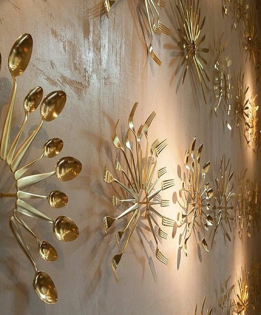 wall plaque...wood wall plaque painted gold-www.blisshomeanddesign.com Wood wall