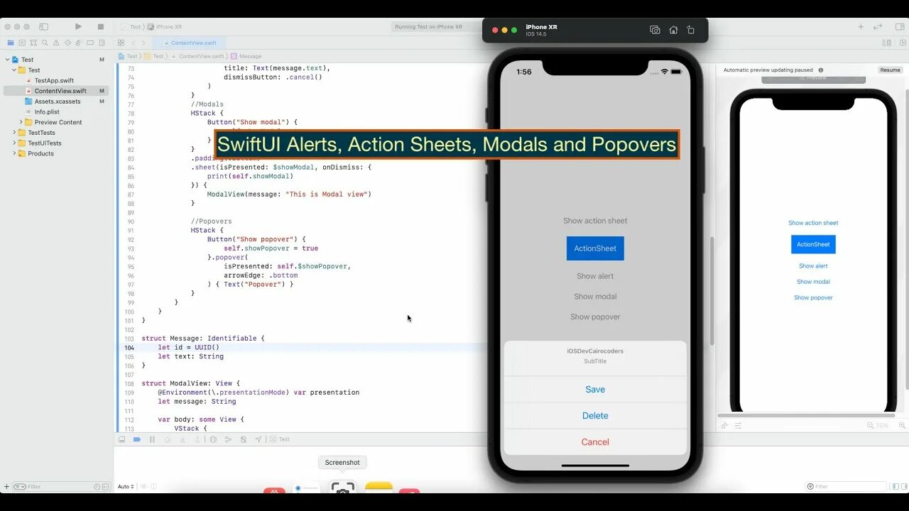 Swiftui menu. Popover swiftui. action sheet swift. popover ios. ui menu swift.