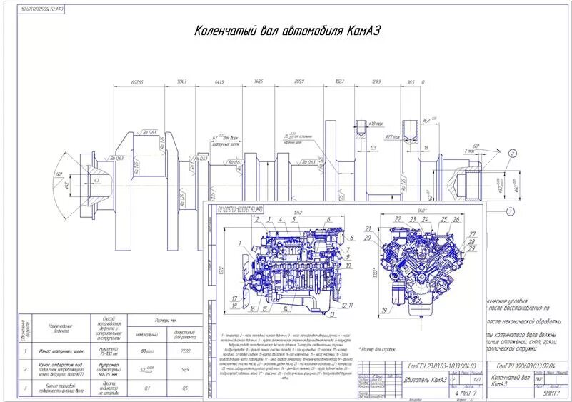 Чертеж участка по ремонту коленчатого вала. Маршрутная карта восстановления коленчатого вала. Схема технологического процесса ремонта ДВС КАМАЗ 740. Тех карта ремонта коленчатого вала КАМАЗ.