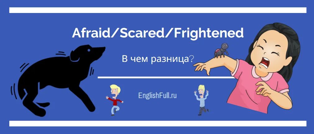 Frightened scared разница. Scared afraid разница. Afraid frightened разница.