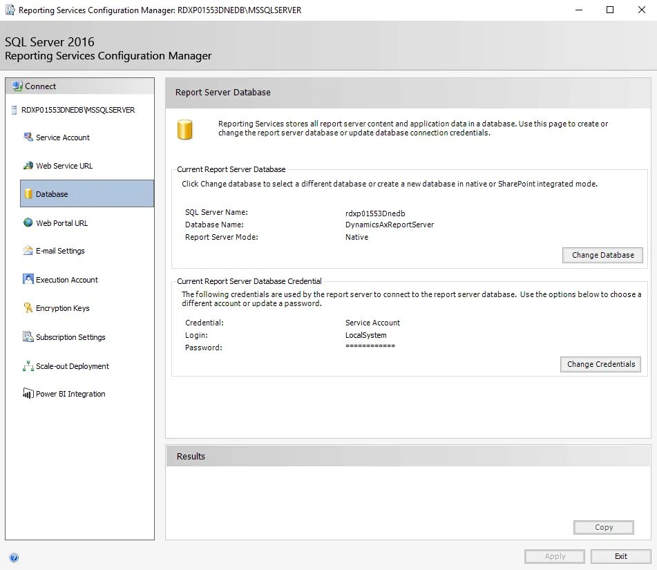 Database is not available