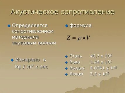 Акустическое сопротивление