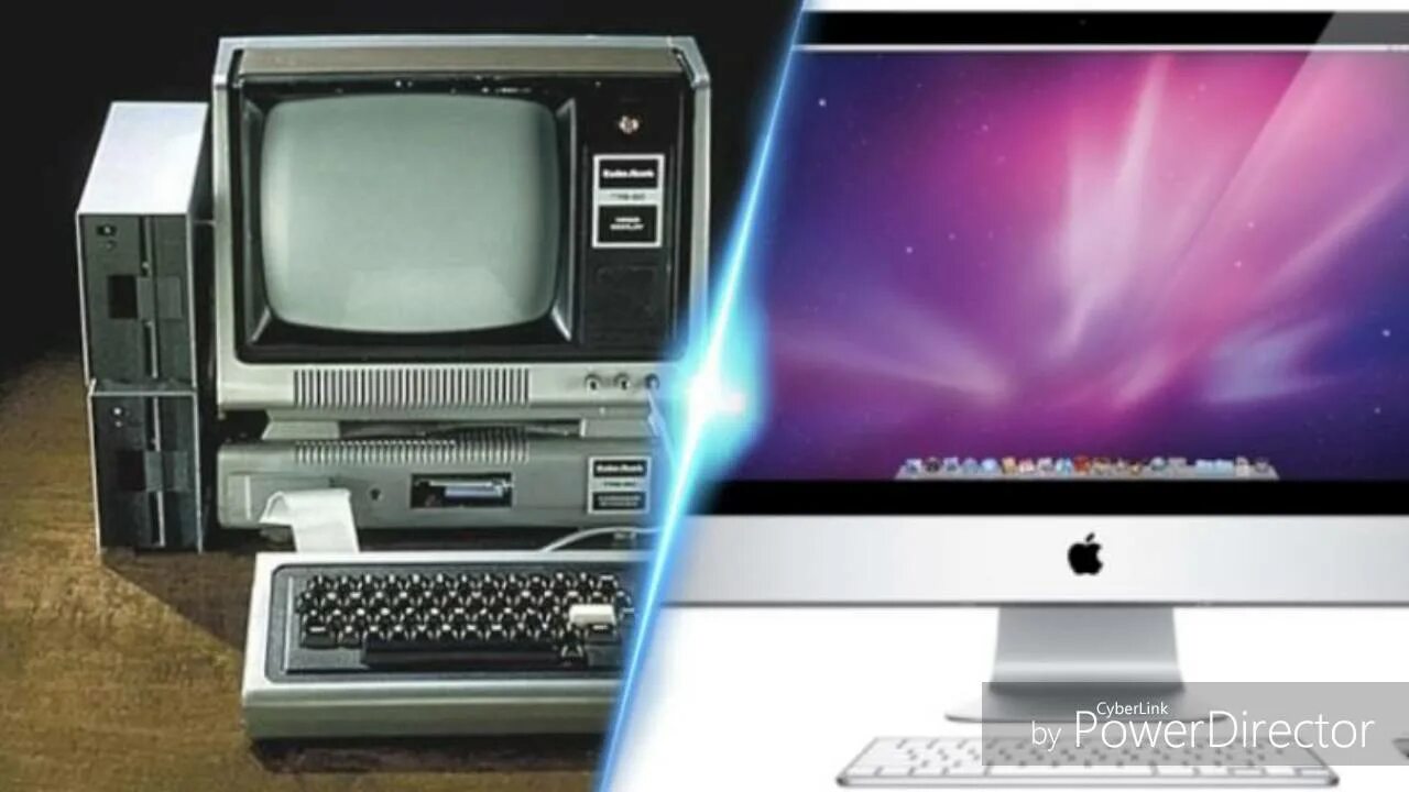 Старый компьютер. Старый и новый компьютер. Современный персональный компьютер. Старый и современный компьютер.