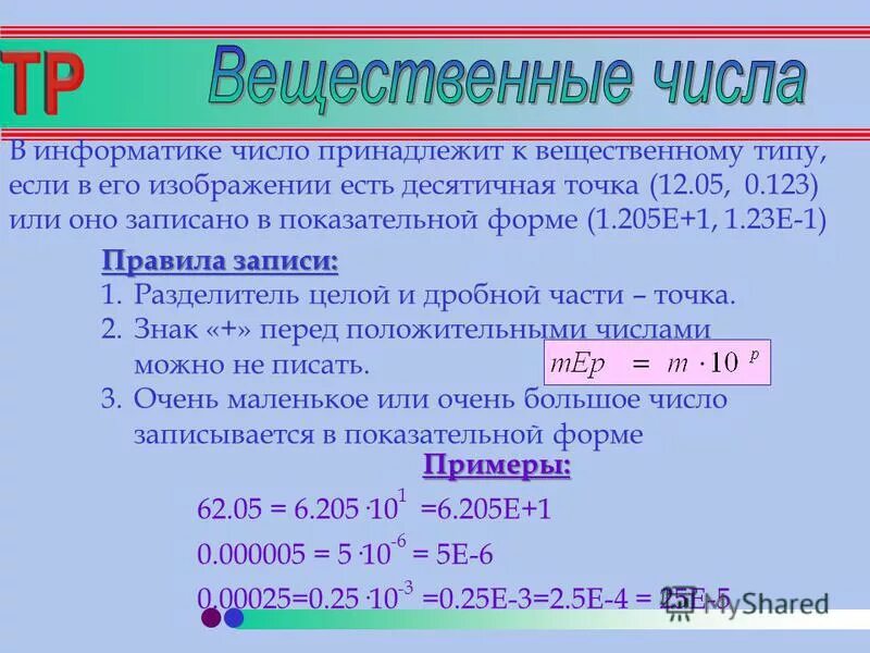 Вещественные числа задача. Типы чисел в информатике. Вещественное число в информатике. Целые числа в информатике. Экспоненциальная форма записи числа.