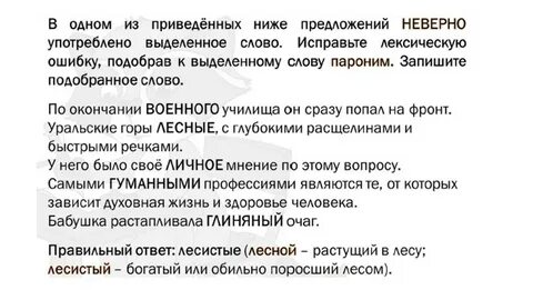 Единственный пароним