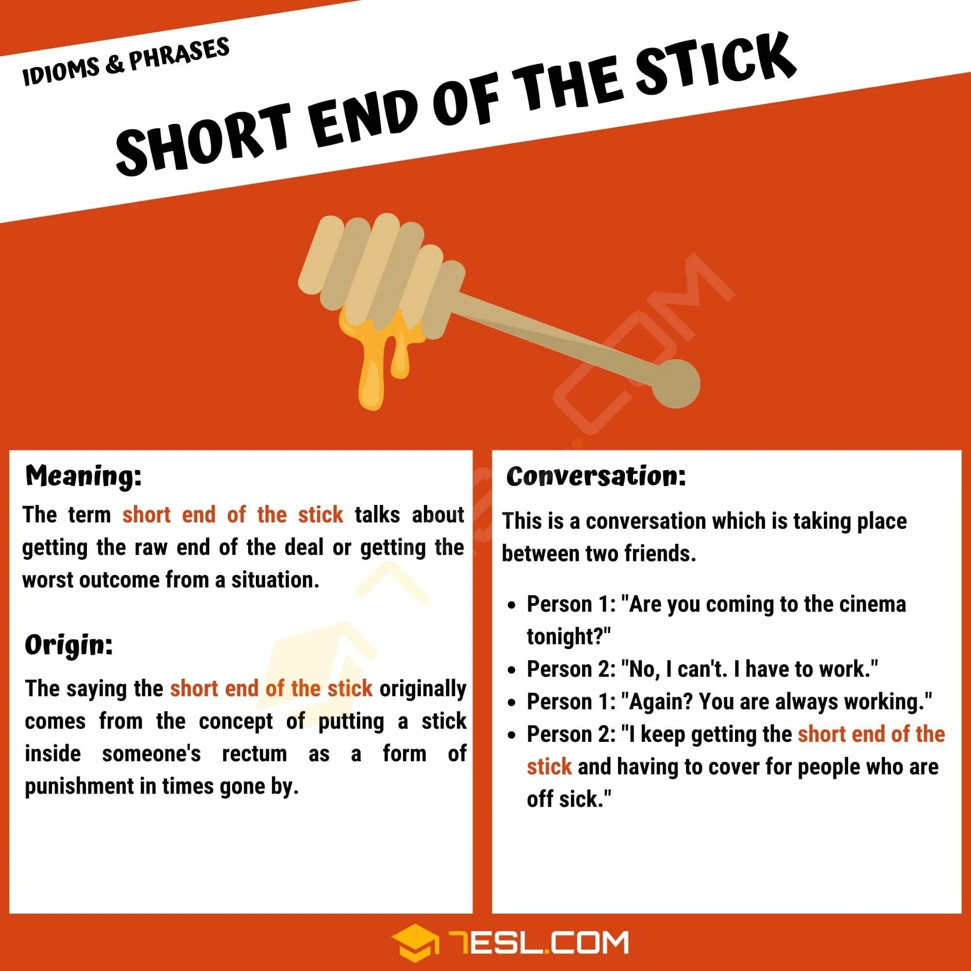 Short end of the Stick. To get the wrong end of the Stick идиома. Предложение с Stick at. Stick перевод. Стик перевод