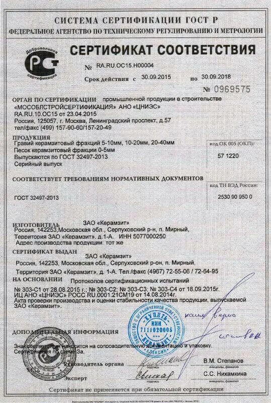 Ооо 20 40. Гравий керамзитовый 20-40 сертификат соответствия. Сертификат соответствия на керамзитовый гравий 10-20 мм. Гравий керамзитовый сертификат соответствия.