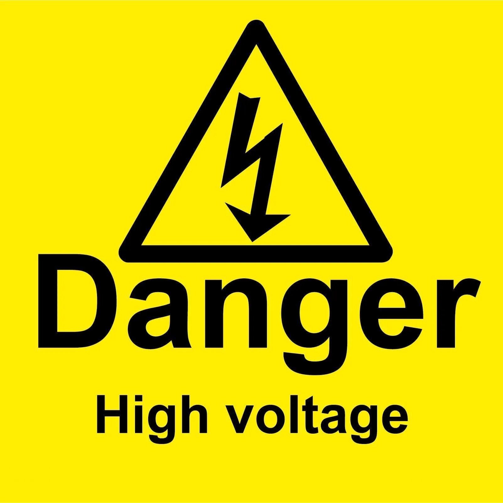 Danger high voltage