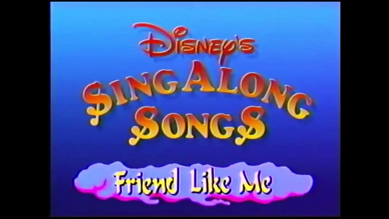 Disney Sing along Songs 1/2. Disney Sing-along Songs Зак. Sing along картинка. Opening to 1993 VHS.