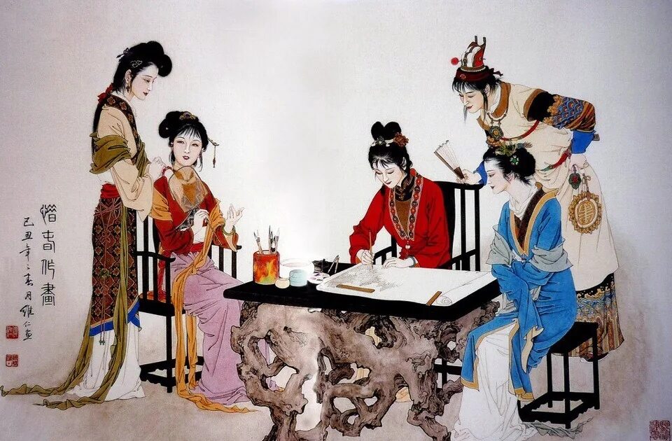 Китайская живопись школы в древнем Китае. Традиционная живопись древнего Китая.
