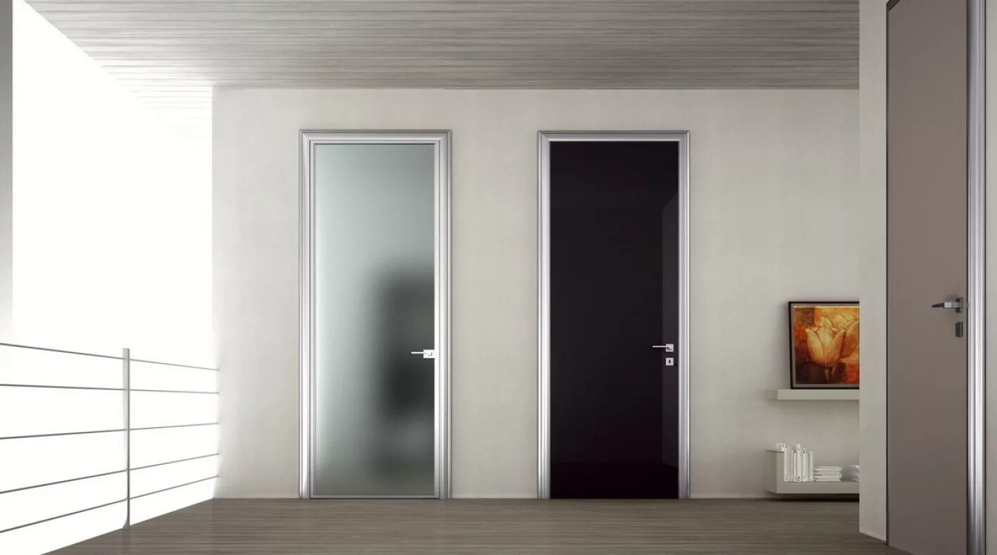 Дверь стекло межкомнатная алюминиевая. Дверь с матовым стеклом. Межкомнатные двери в стиле хайтек. Белая дверь с матовым стеклом. Стеклянная матовая дверь.