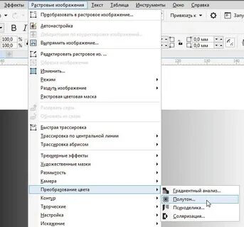 Перевести в растр