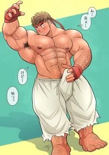 arm up, balls, bara, boner, erection, erection under clothes, gay, hairy, h...