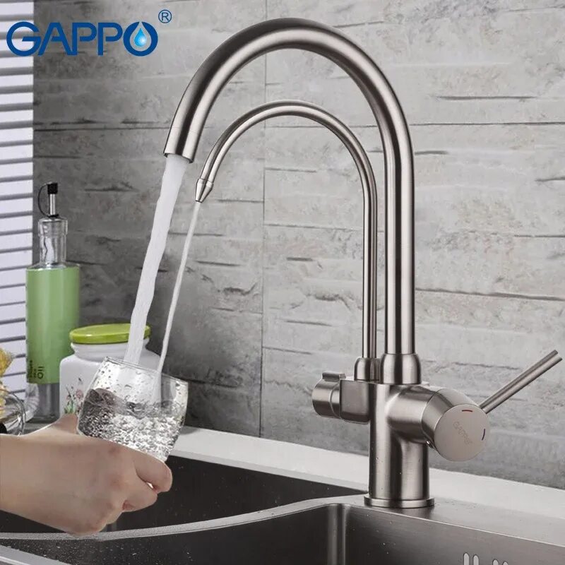 Смеситель с встроенным фильтром. Смеситель gappo g4398. смеситель gappo g4398-1. gappo g4398-19. смеситель гаппо для кухни.