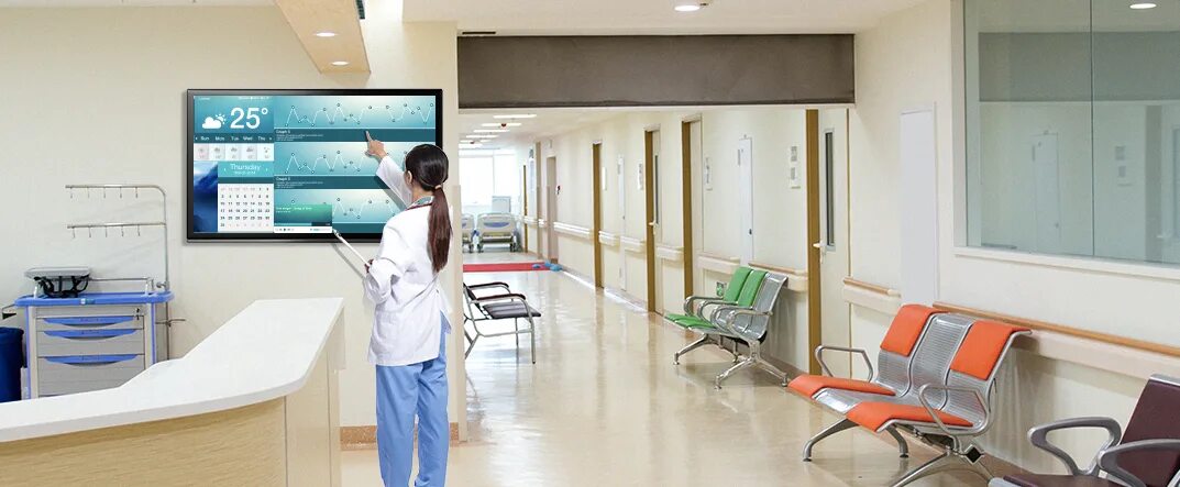 Цифровой госпиталь. Телевизор в больнице. Digital Signage в медицинских центрах. Digital Signage в палате клиники. Больницу Digi....