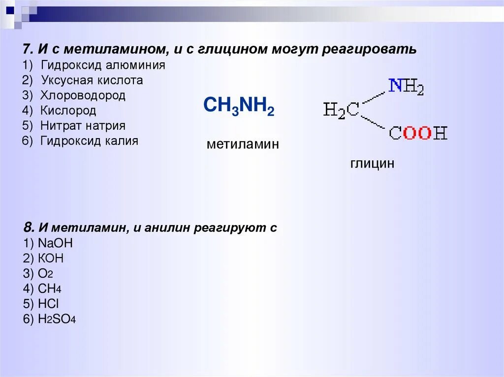 Глицин и хлороводород