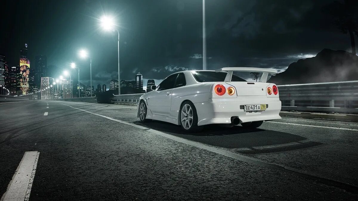 Drift white. Nissan Skyline GTR r34 Night. Nissan GTR r34 Night. Skyline r34 Москва. Nissan Skyline r34 Япония.