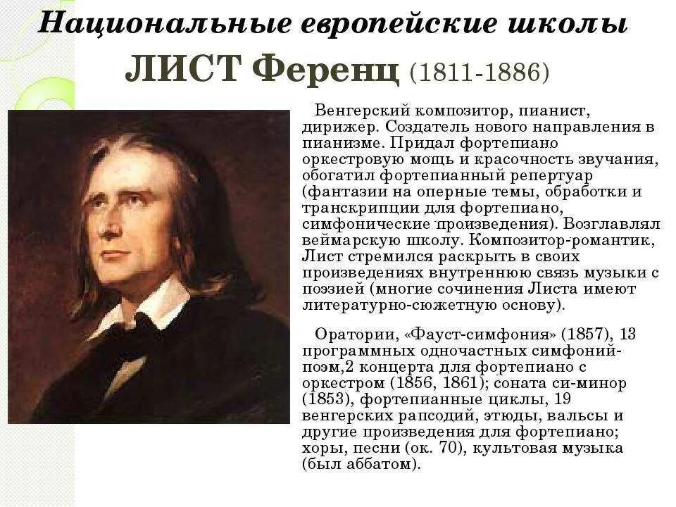 Название произведения листа. Ф лист композитор. Ференц лист 1822. Композитор лист биография и творчество. Ф лист биография.