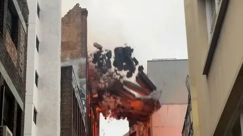 The fire destroyed the building