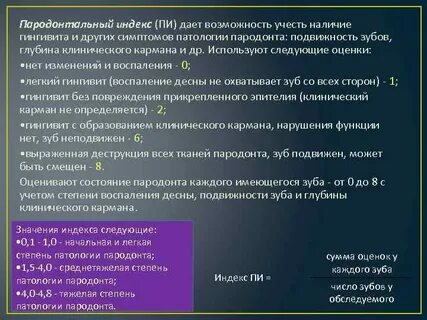 Пародонтальные индексы