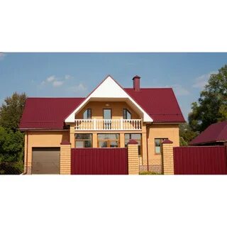 Металлочерепица красная ral 3005
