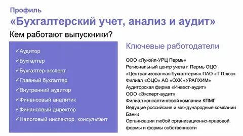 Анализ аудит специальность