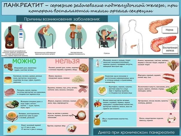 Профилактика острого панкреатита. Памятка по питанию при хроническом панкреатите.